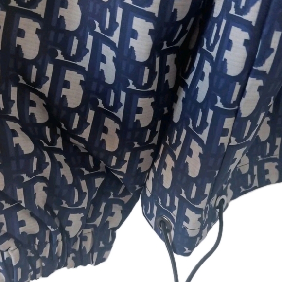 Dior Boutique Blue Monogram Hooded Windbreaker Jacket Men's Size XXL - Picture 6 of 11